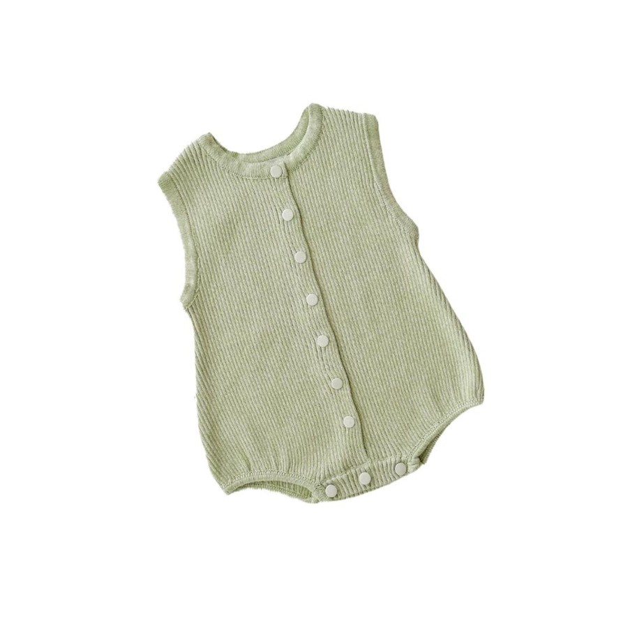 Baby [0-23M] Ziggy Lou Knitwear | Ziggy Lou - Summer Bubble Romper | Lime