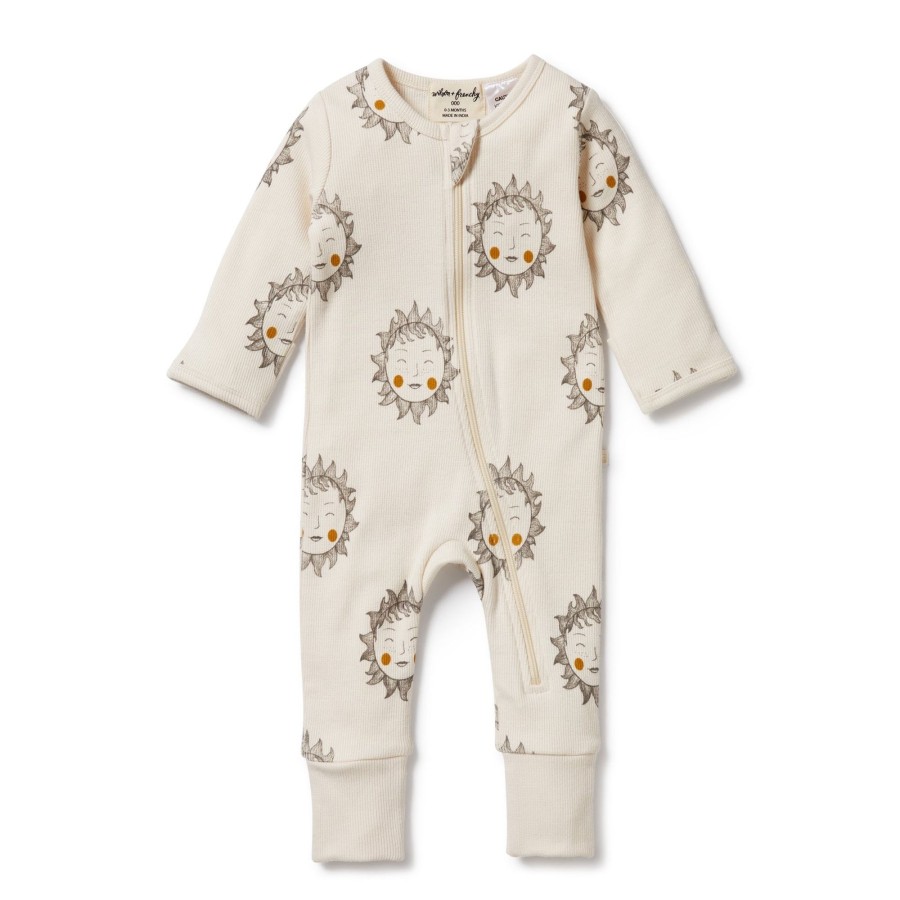 Baby [0-23M] Wilson & Frenchy All In One | Wilson And Frenchy Organic Zipsuit With Feet Shine On Me