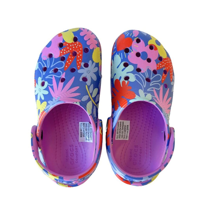 Child [2-14] Crocs Footwear | Crocs Classic Printed Floral Clog - Bubble