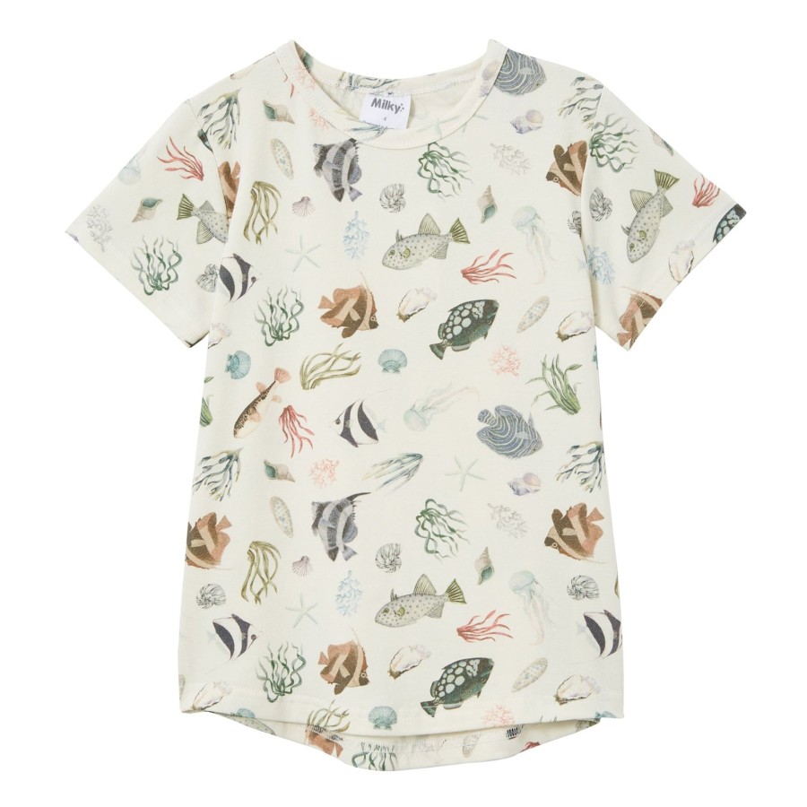 Baby [0-23M] Milky Tops | Milky Marine Tee - Oatmeal