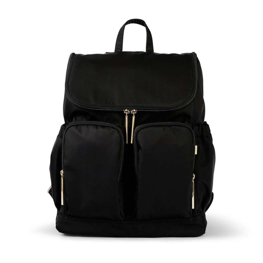 Grown Ups Oi Oi | Oioi Nappy Backpack - Nylon Black/Gold