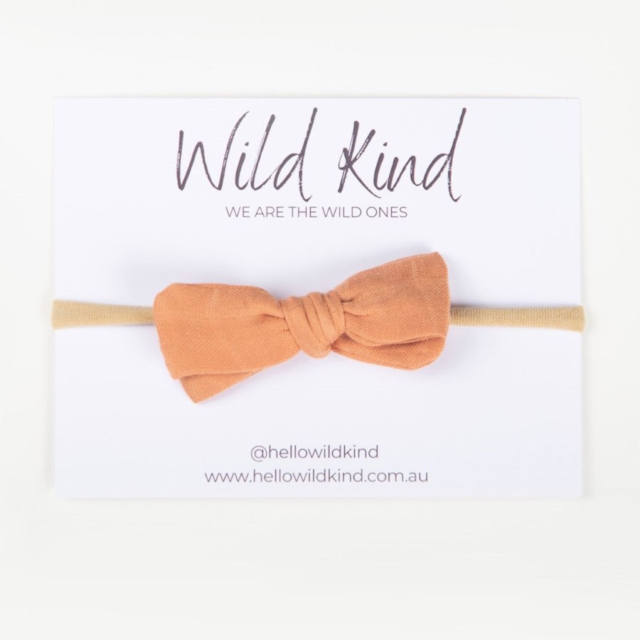 Baby [0-23M] Wild Kind Hair Accessories | Wild Kind Dorothy Linen Bow Headband - Autumn