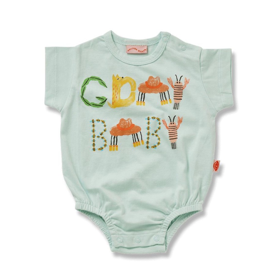 Baby [0-23M] Halcyon Nights All In One | Halcyon Nights Short Sleeve Bodysuit - Gday Baby