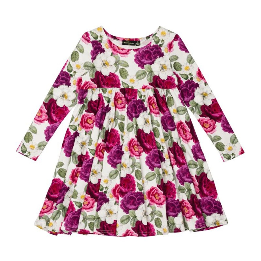 Child [2-14] Rock Your Baby Dresses | Rock Your Baby Luna Long Sleeve Goldie Dress