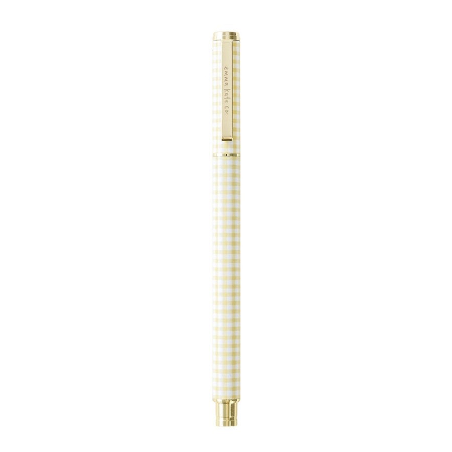 Grown Ups Emma Kate Co. | Emma Kate Co. Metal Rollerball Pen | Butter Gingham