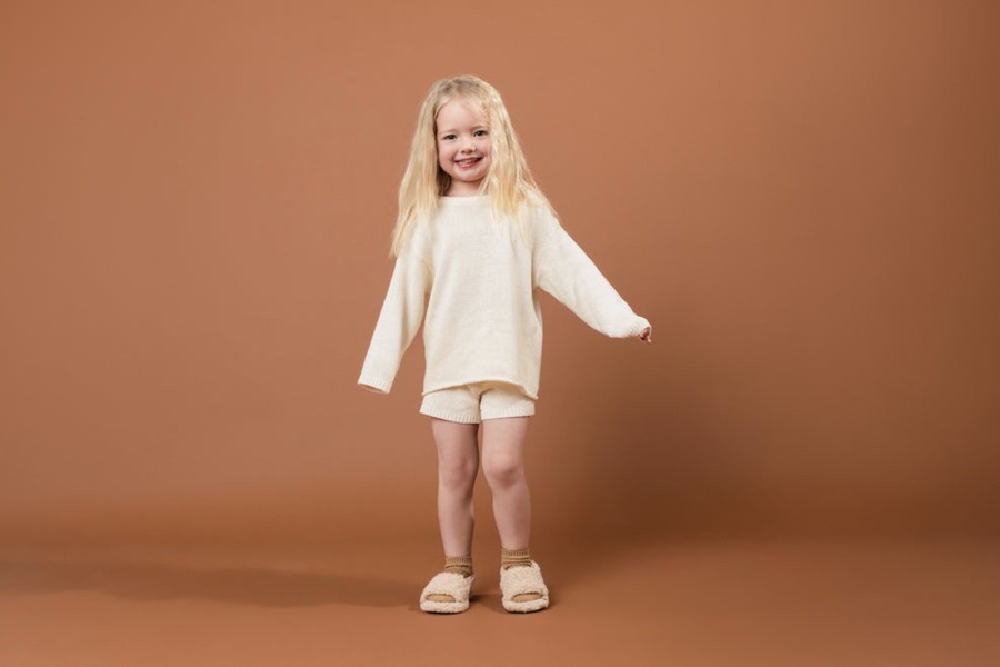 Child [2-14] Grown Knitwear | Grown Beach Shorts - Milk