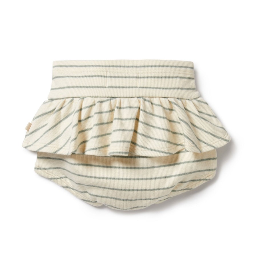 Baby [0-23M] Wilson & Frenchy Bottoms | Wilson And Frenchy Petit Sage Organic Ruffle Nappy Pant