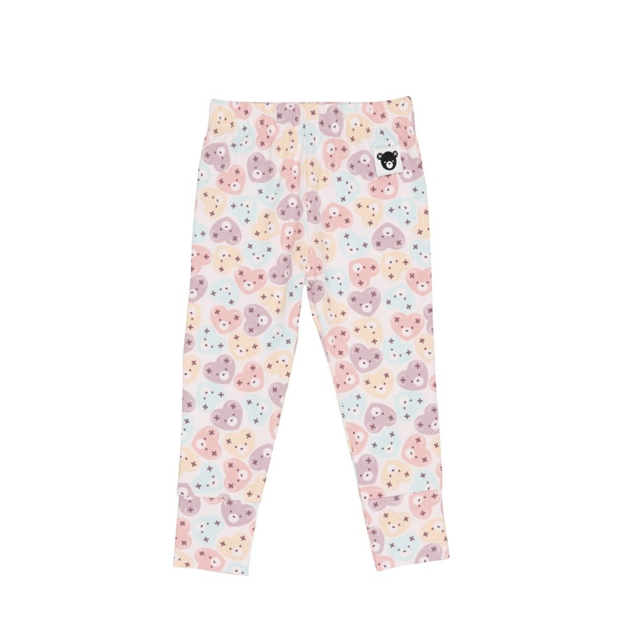 Child [2-14] Huxbaby Bottoms | Huxbaby Heart Bear Legging