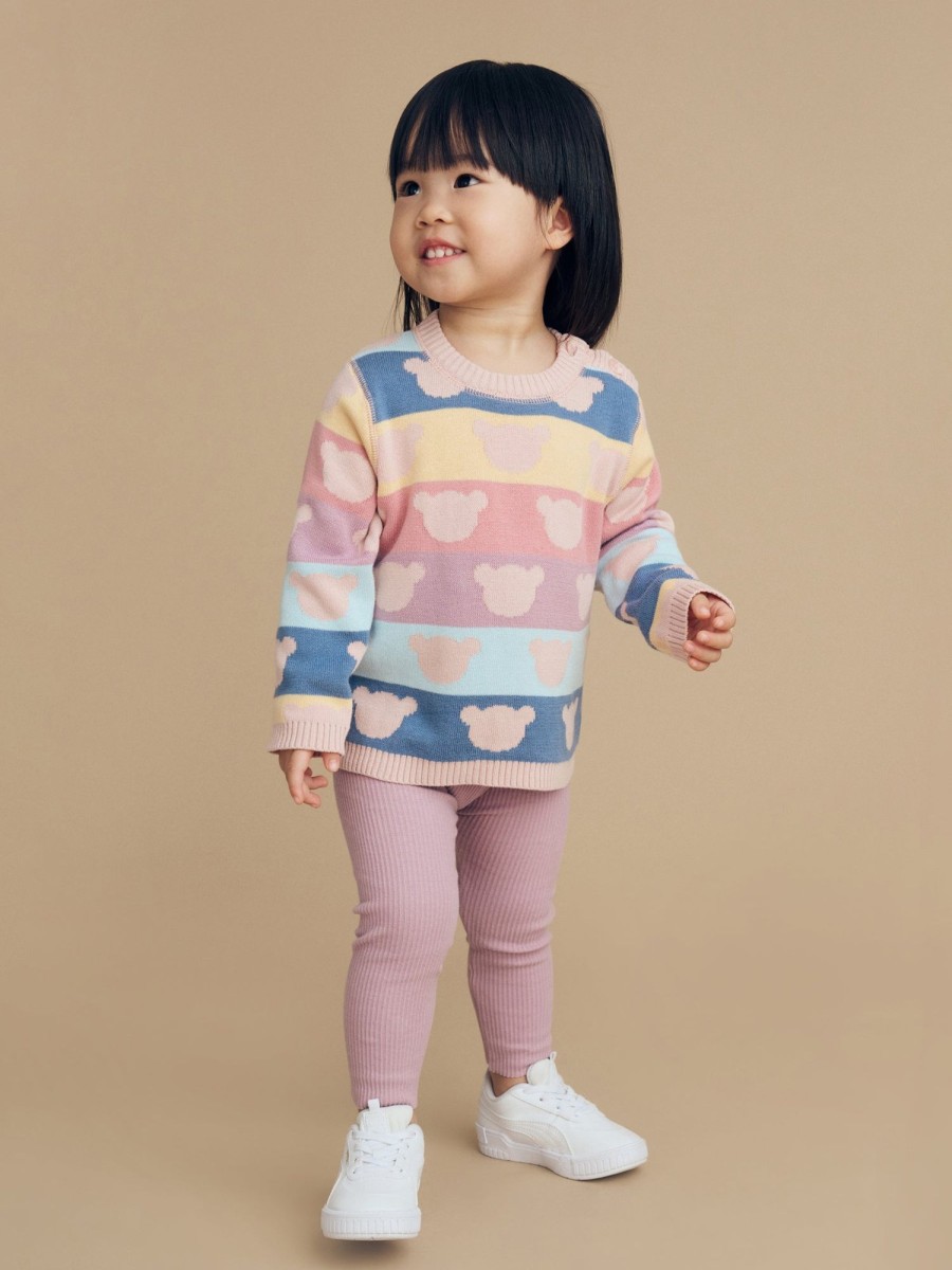 Child [2-14] Huxbaby Bottoms | Huxbaby Lilac Rib Legging