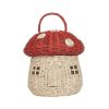 Play + Learn Olli Ella Dolls + Accessories | Olli Ella Rattan Mushroom Basket