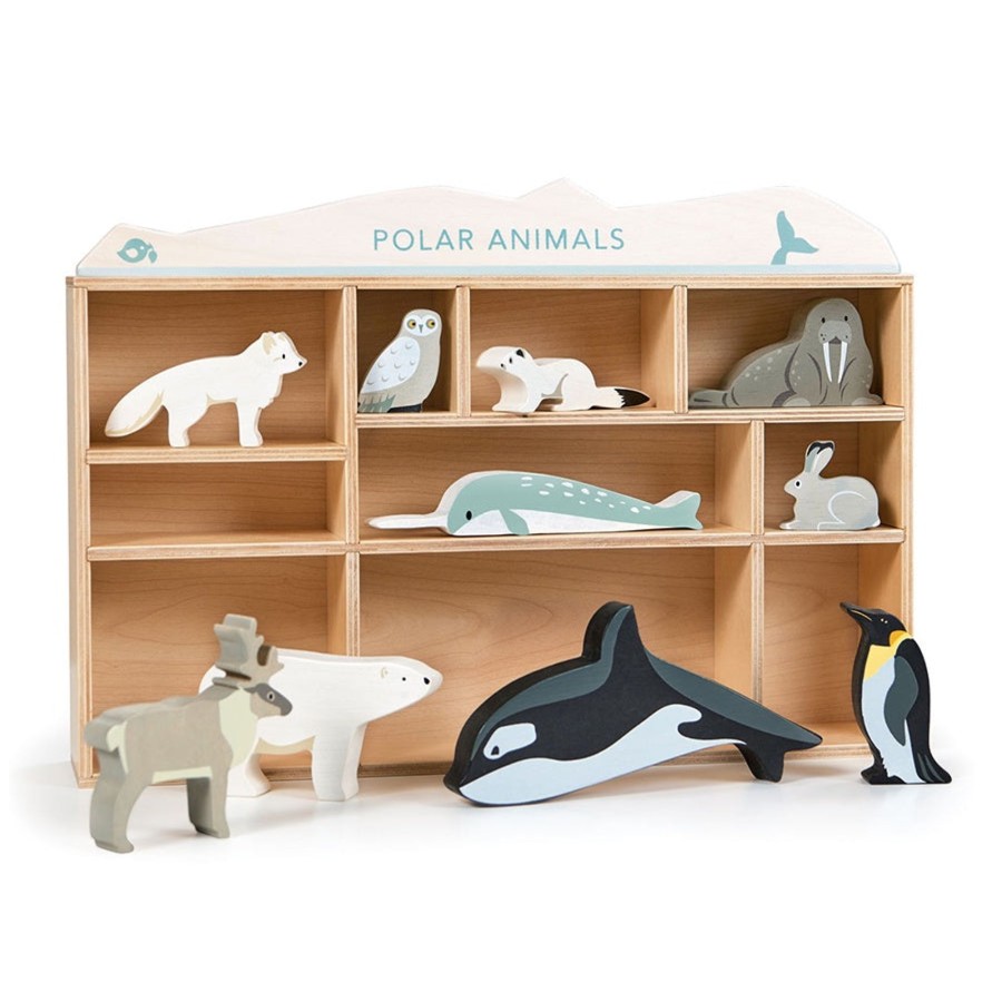 Play + Learn Tenderleaf Wooden Toys | Wooden Polar Animal Set