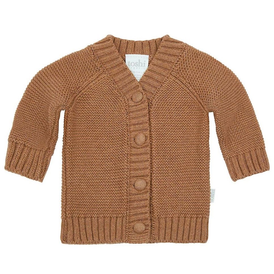 Baby [0-23M] Toshi Outerwear | Toshi Organic Cardigan - Andy / Walnut