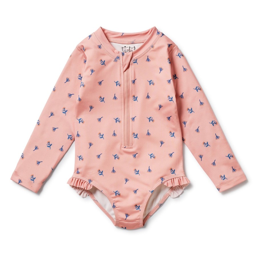 Child [2-14] Wilson & Frenchy Swim | Wilson And Frenchy Long Sleeve Swimsuit Little Flower