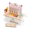 Play + Learn Tenderleaf Wooden Toys | Push Along Ice Cream Cart Set