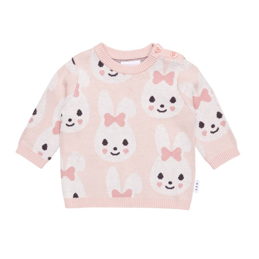 Child [2-14] Huxbaby Knitwear | Huxbaby Bunny Knit Jumper - Rose