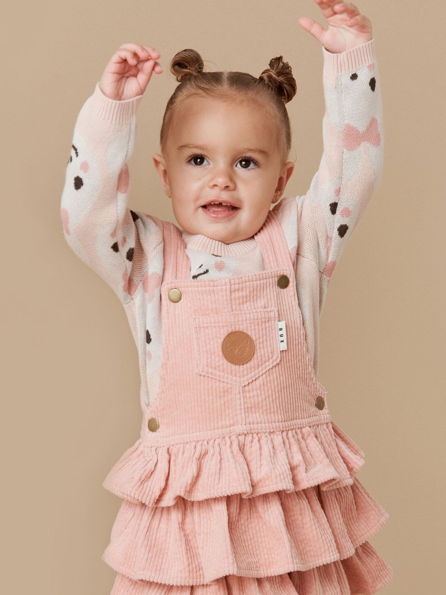 Child [2-14] Huxbaby Knitwear | Huxbaby Bunny Knit Jumper - Rose