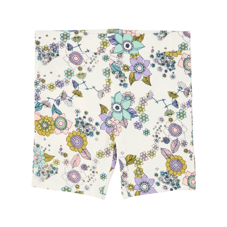 Baby [0-23M] Milky Bottoms | Milky Daisy Chain Bike Short - Off White