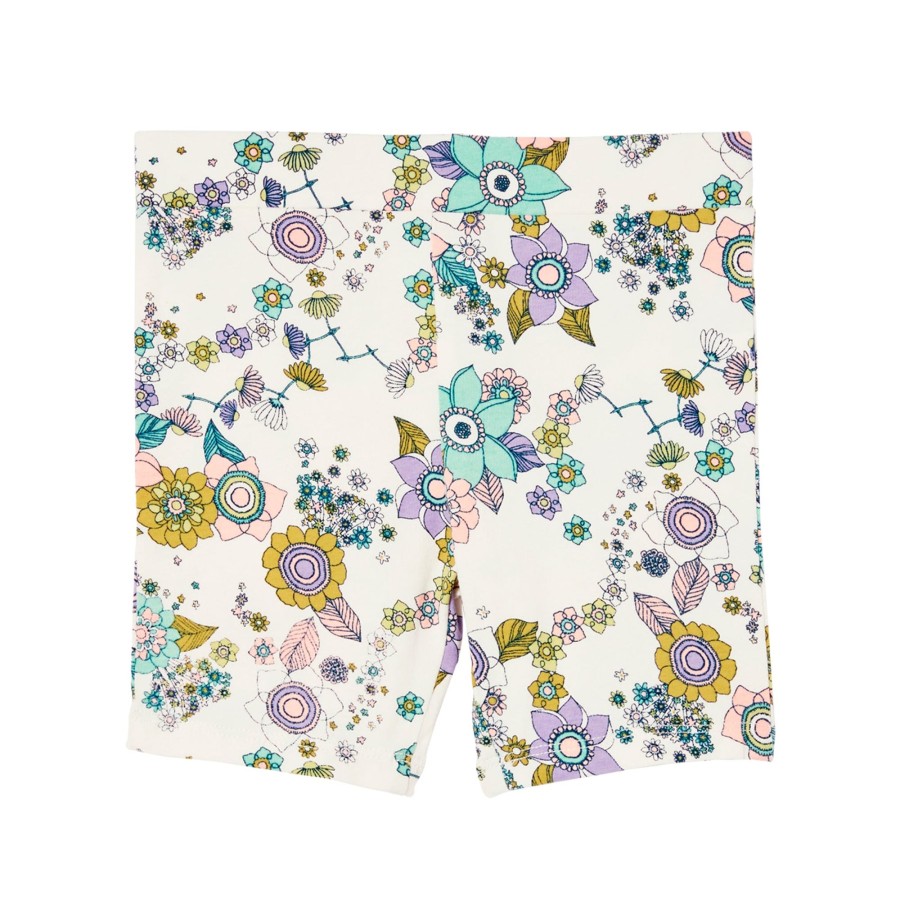 Baby [0-23M] Milky Bottoms | Milky Daisy Chain Bike Short - Off White