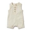 Baby [0-23M] Wilson & Frenchy All In One | Wilson And Frenchy Organic Henley Growsuit Petit Sage