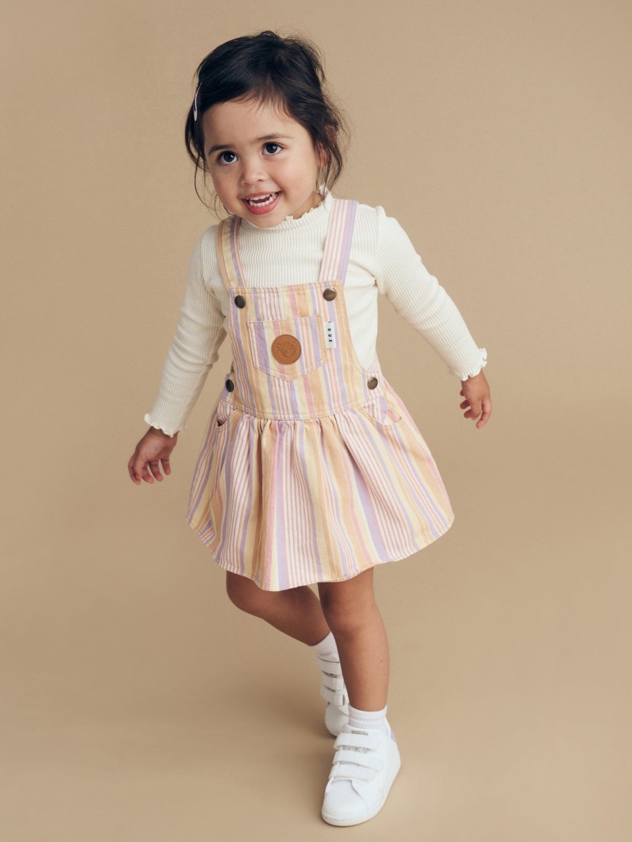 Baby [0-23M] Huxbaby Dresses | Huxbaby Vintage Stripe Overall Dress