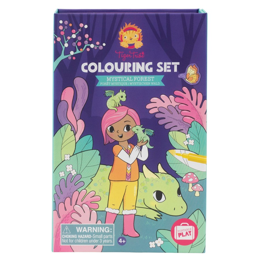 Play + Learn Tiger Tribe Activity Sets | Colouring Set - Mystical Forest