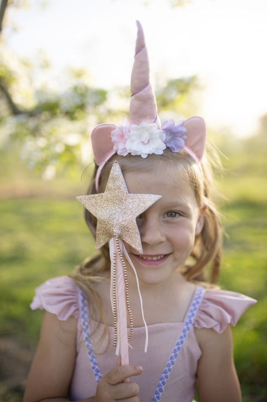 Play + Learn Great Pretenders Dress Ups | Pink Shimmer Unicorn Dress And Headband