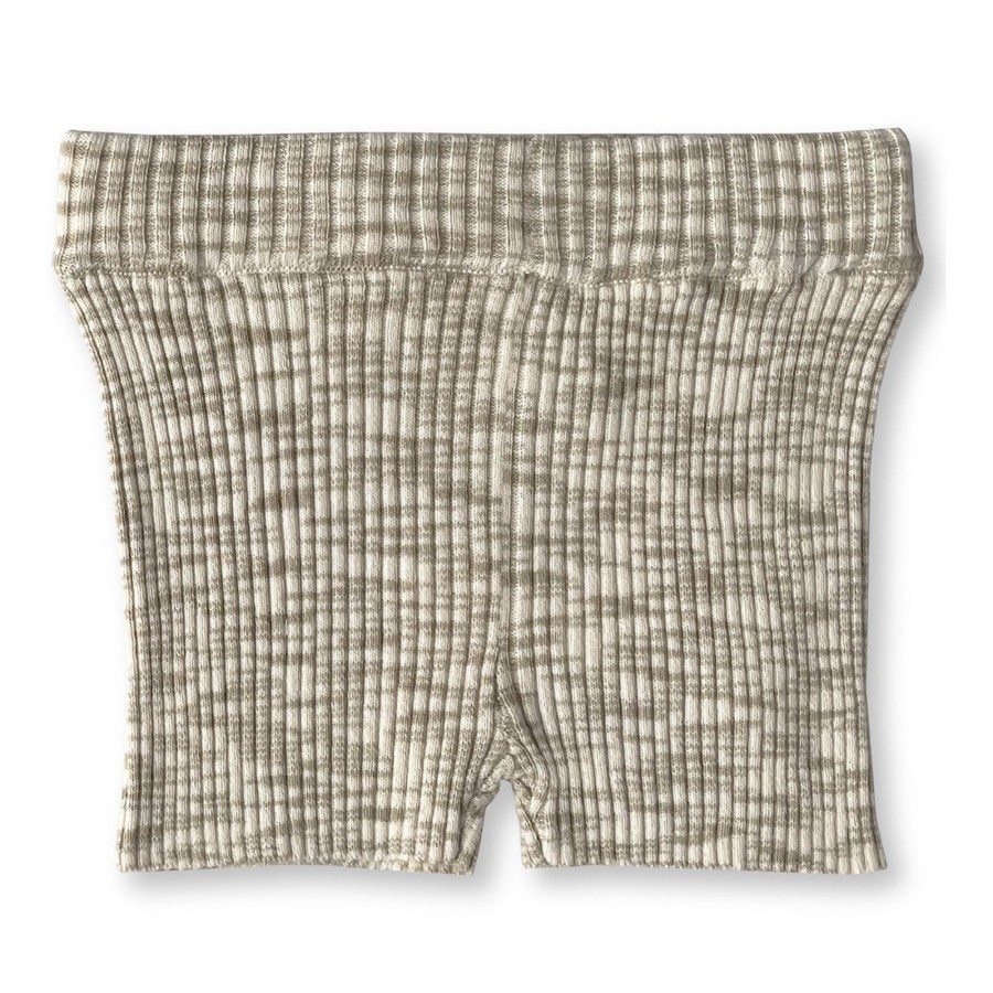 Child [2-14] Grown Knitwear | Grown Ribbed Bike Short - Latte