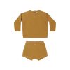 Child [2-14] Quincy Mae Knitwear | Quincy Mae Summer Knit Set - Ocre