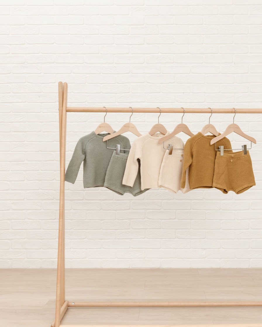 Child [2-14] Quincy Mae Knitwear | Quincy Mae Summer Knit Set - Ocre