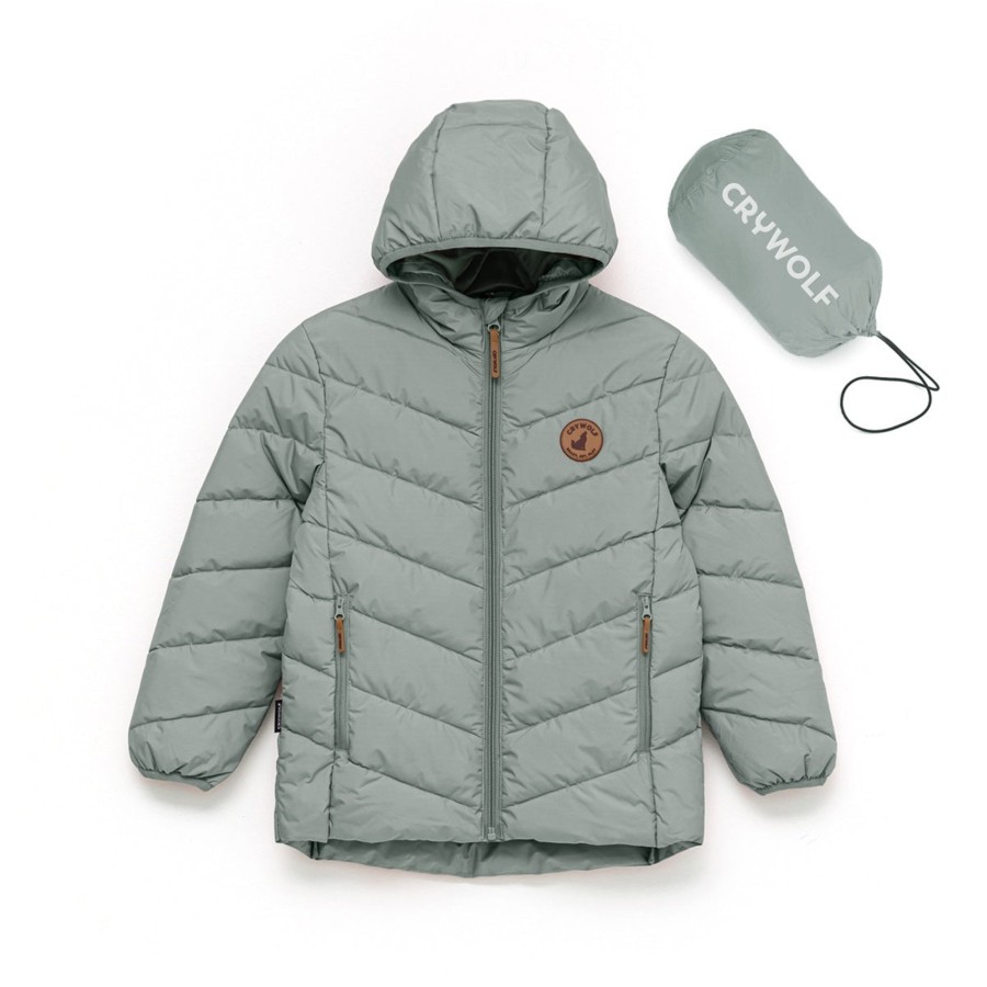 Child [2-14] Crywolf Outerwear | Crywolf Eco-Puffer Jacket - Moss