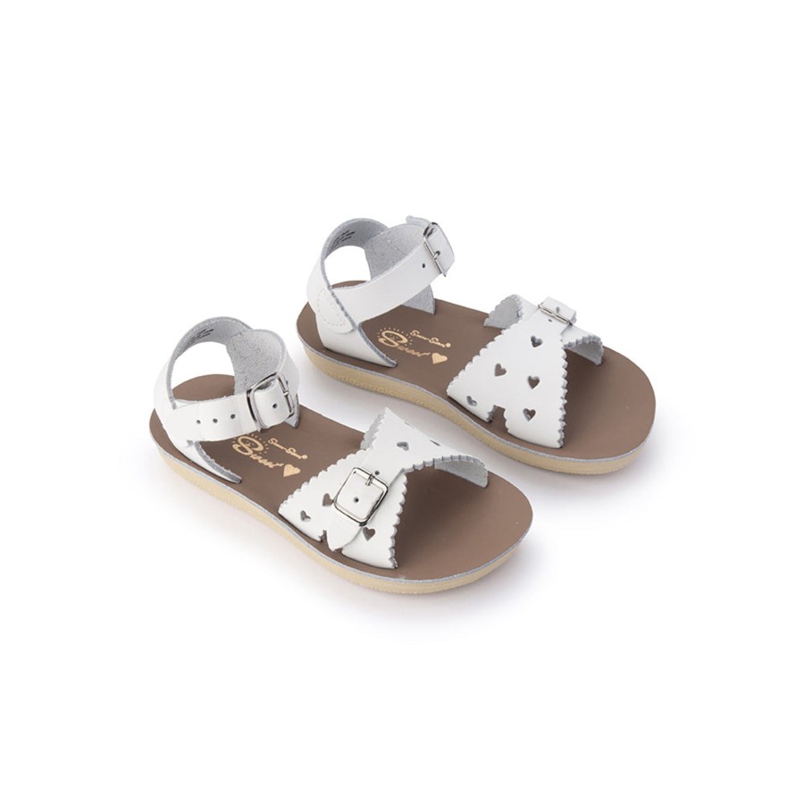 Child [2-14] Saltwater Sandals Footwear | Saltwater Sandals Sun San Sweetheart White