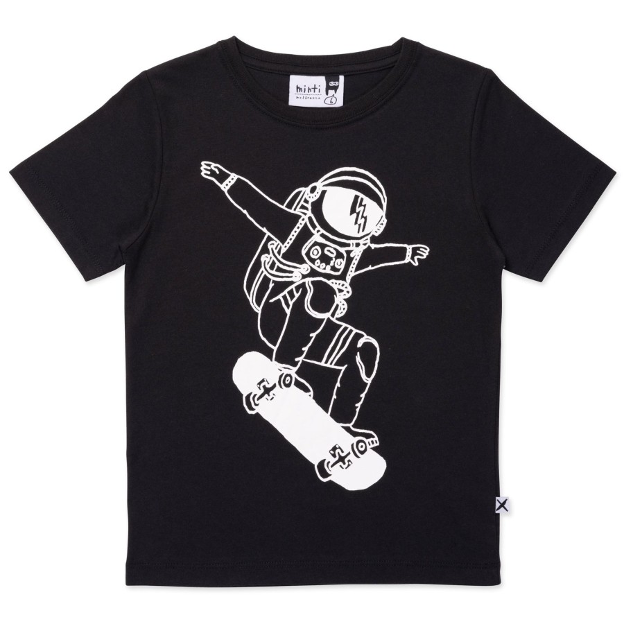 Child [2-14] Minti Tops | Minti Space Skater Tee - Black