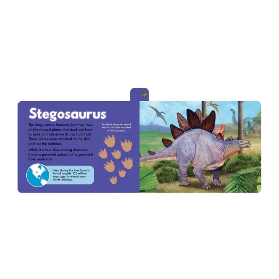 Play + Learn Lake Press Books | Chunky Tabbed Board Book - Dinosaurs Of The World