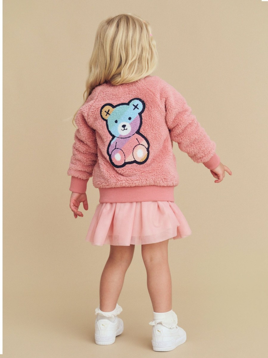 Child [2-14] Huxbaby Outerwear | Huxbaby Rainbow Bear Fur Jacket