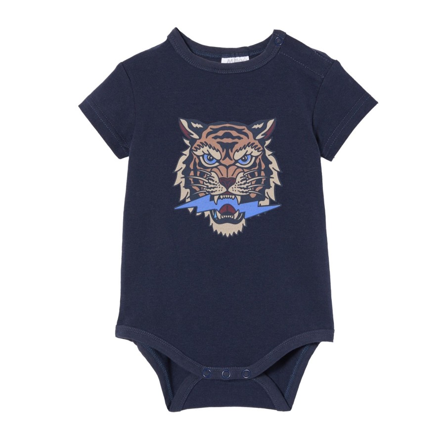 Baby [0-23M] Milky All In One | Milky Tiger Bubbysuit - Navy