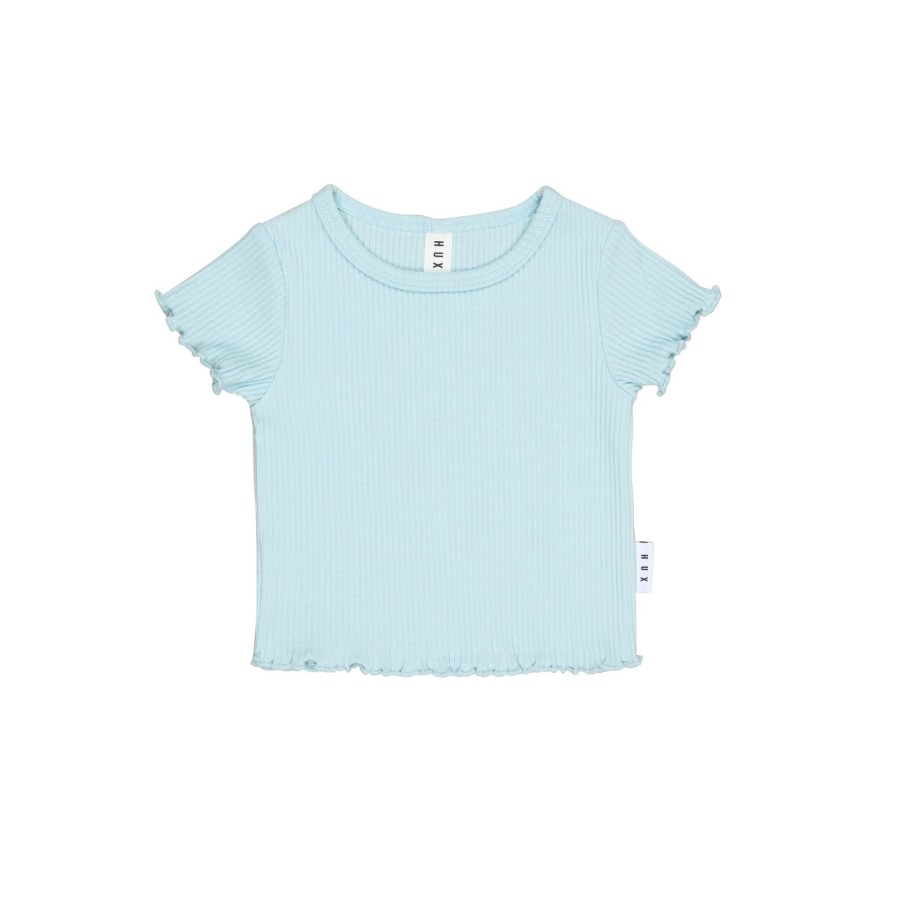 Baby [0-23M] Huxbaby Tops | Huxbaby Dusty Sky Rib Tee