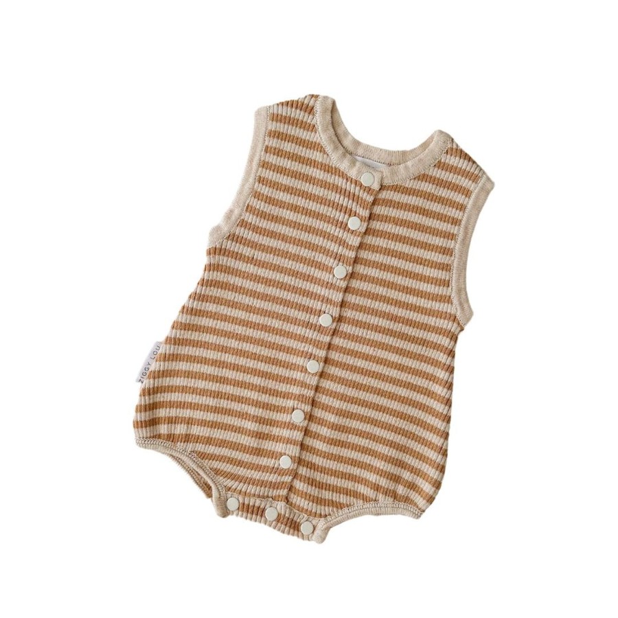 Baby [0-23M] Ziggy Lou All In One | Ziggy Lou - Bubble Romper | Golden Stripes