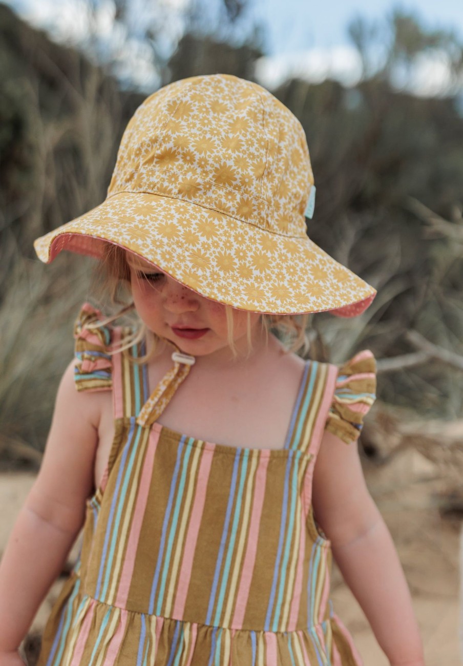 Child [2-14] Acorn Hats | Acorn Wide Brim Sunhat - Sunset Garden