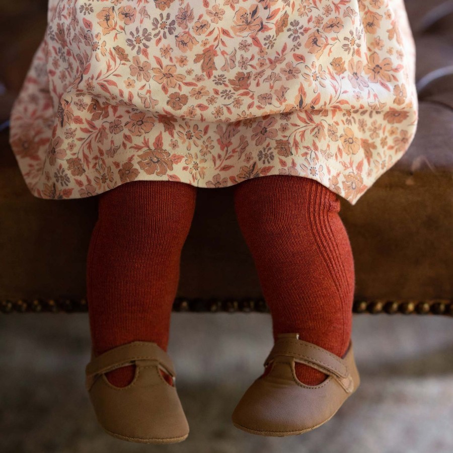 Child [2-14] Toshi Socks + Tights | Toshi Organic Dreamtime Footed Tights - Saffron