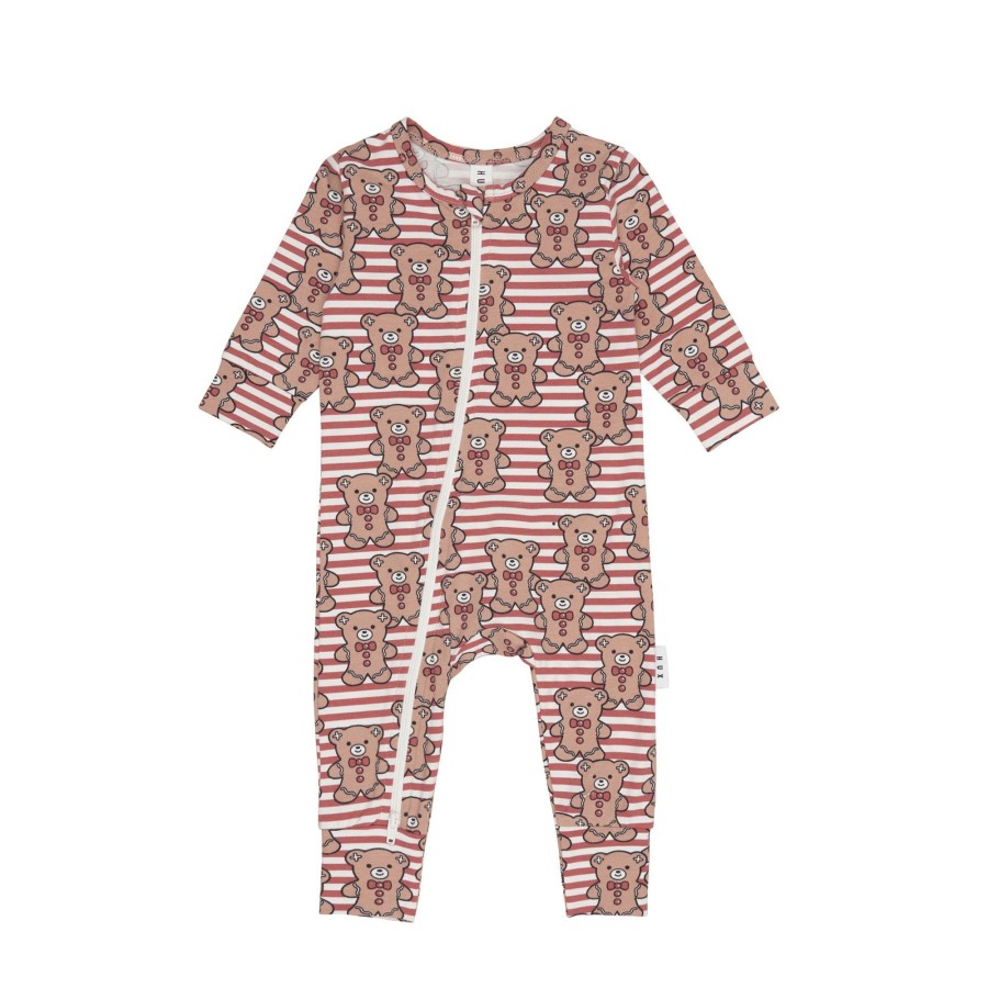 Baby [0-23M] Huxbaby All In One | Huxbaby Gingerbread Hux Zip Romper