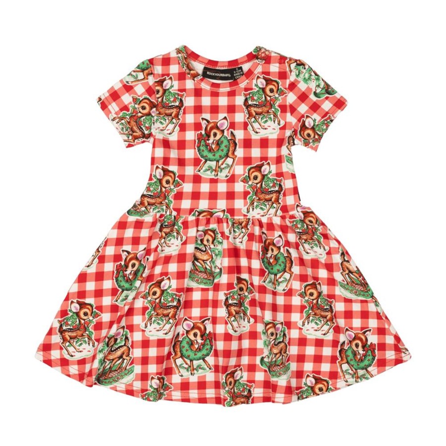 Baby [0-23M] Rock Your Baby Dresses | Rock Your Baby Dress - Reindeer Joy | Baby