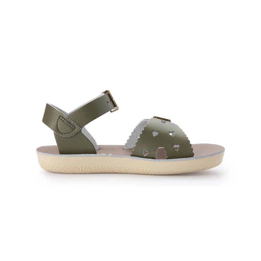 Child [2-14] Saltwater Sandals Footwear | Saltwater Sandals Sun San Sweetheart Olive