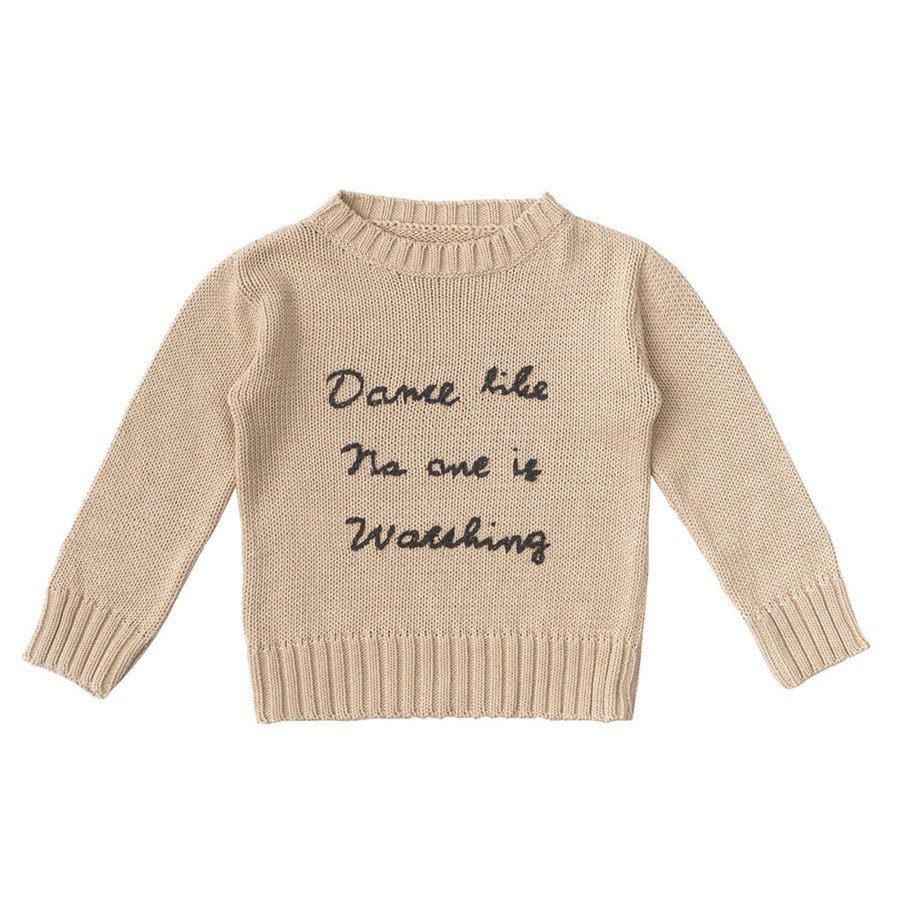 Child [2-14] Alex & Ant Jumpers | Alex & Ant Dance Like No One Is Watching Knit Sweater - Oatmeal