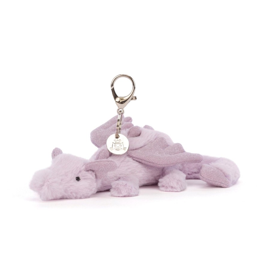 Child [2-14] Jellycat Bags + Mealtime | Jellycat Lavender Dragon Bag Charm