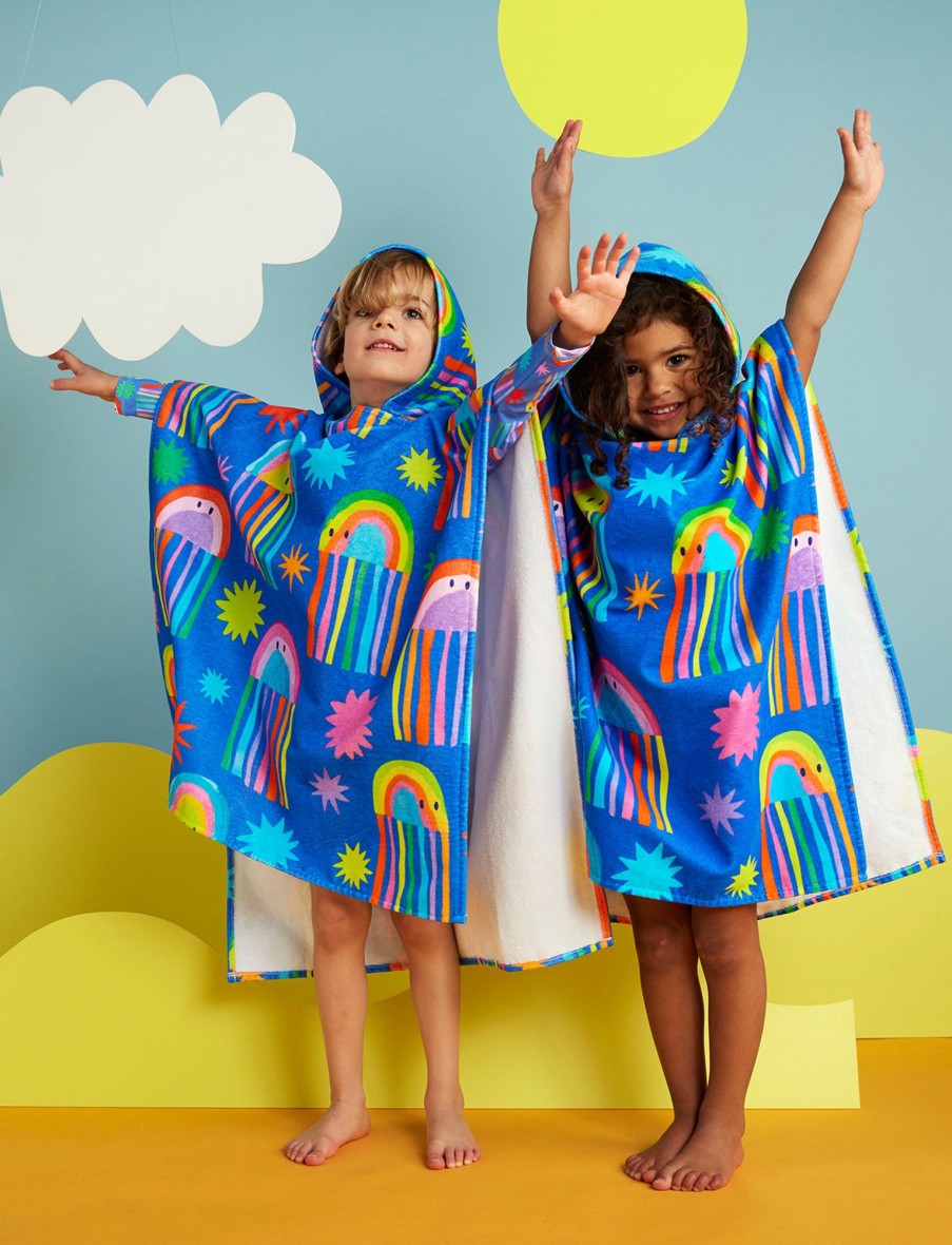 Child [2-14] Halcyon Nights Swim | Halcyon Nights Here We Glow Kids Hooded Towel