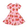 Child [2-14] Rock Your Baby Dresses | Rock Your Baby Short Sleeve Waisted Dress - Strawberry Delight