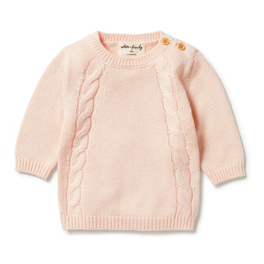 Child [2-14] Wilson & Frenchy Knitwear | Wilson And Frenchy Knitted Mini Cable Jumper - Blush