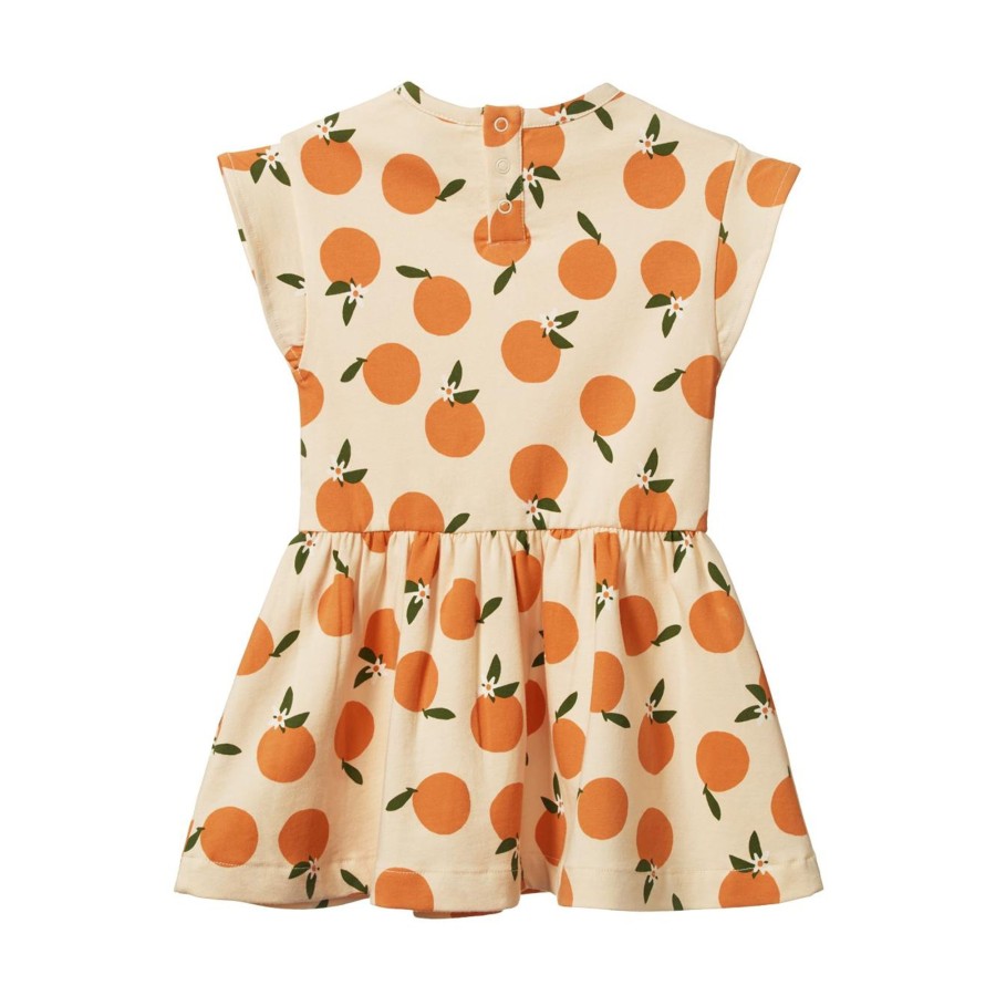 Baby [0-23M] Nature Baby Dresses | Nature Baby Twirl Dress - Grande Orange Blossom Print