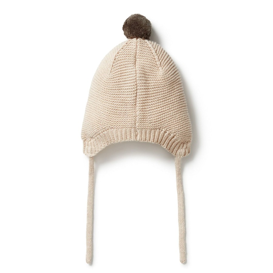 Child [2-14] Wilson & Frenchy Beanies | Wilson And Frenchy Knitted Cable Bonnet - Oatmeal Melange