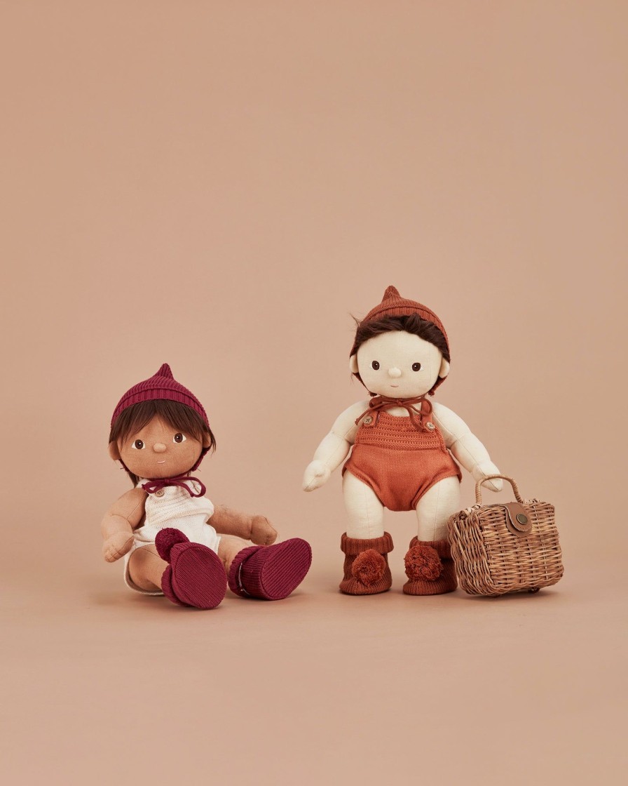 Play + Learn Olli Ella Dolls + Accessories | Olli Ella Dinkum Doll Knit Set - Umber